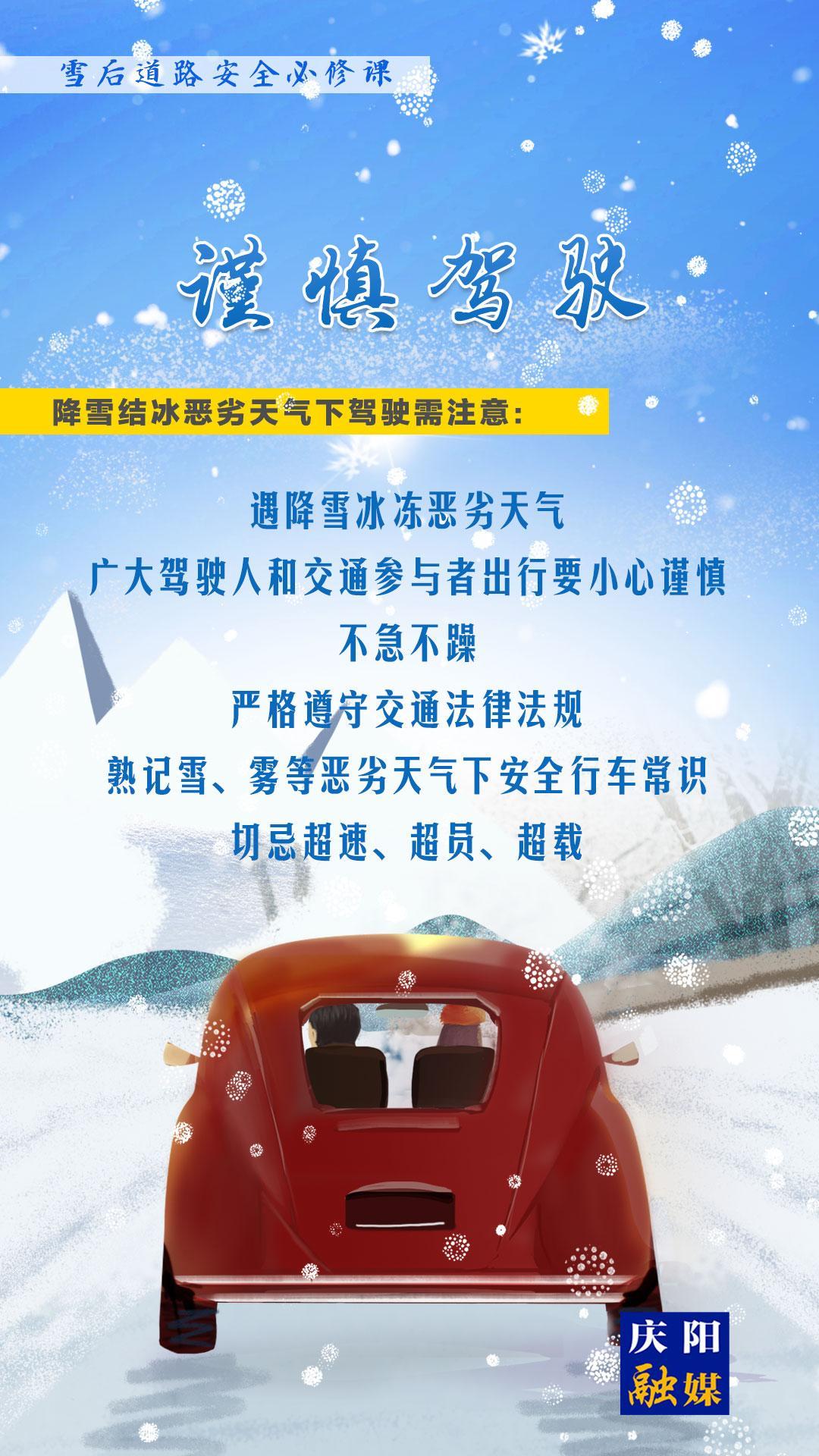 【微海報】雪后道路安全必修課②丨謹(jǐn)慎駕駛