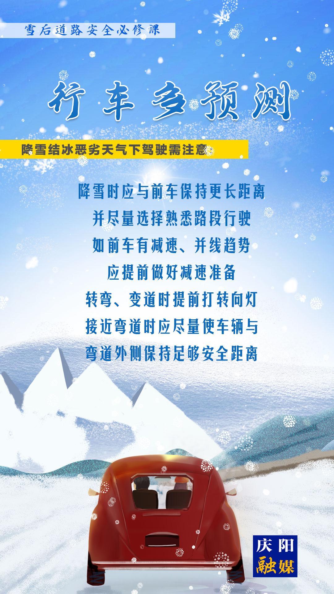 【微海報】雪后道路安全必修課⑤丨行車多預(yù)測